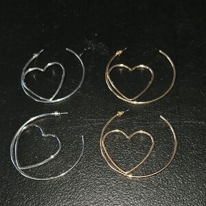 Paparazzi Silver and Gold Heart Earrings